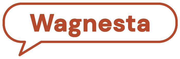 Wagnesta logo: the name inside a speech bubble